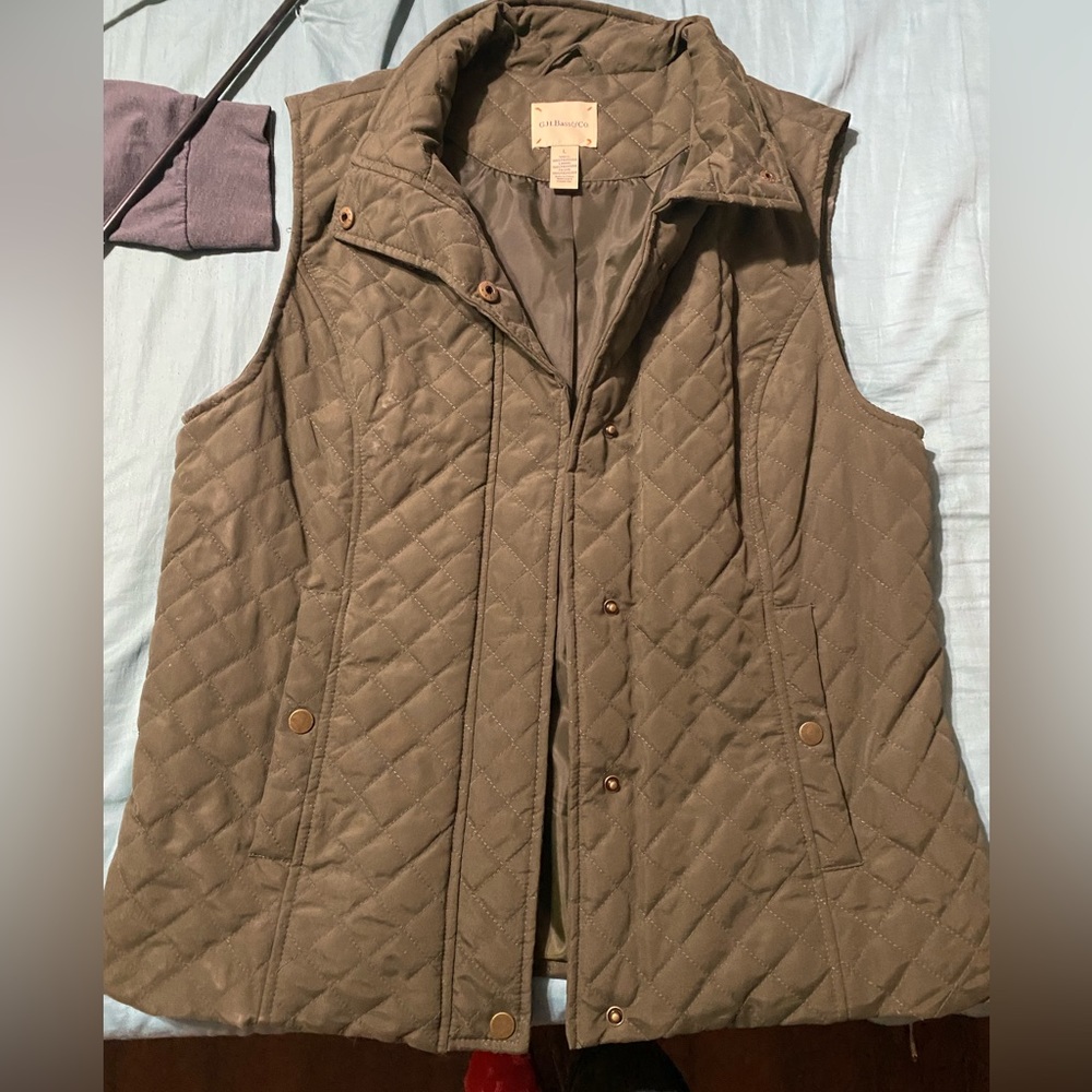 Olive green vest
